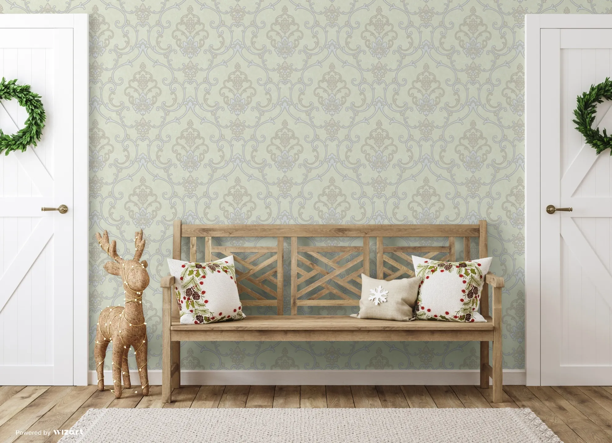 Cream Embossed Wallpaper – 3D Texturing (6806-2)